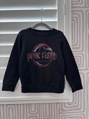 Pink Floyd Black Kids Sweatshirt with Rainbow Prism Logo